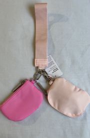 Wristlet Dual Pouch Pink