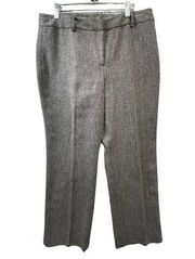 Evan Picone Petite Womens Woven Trouser Pants 12P Gray Stretch Flat Front Career