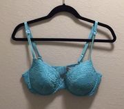 Rhonda Shear Blue Lace Bra. Size 40DD NWOT