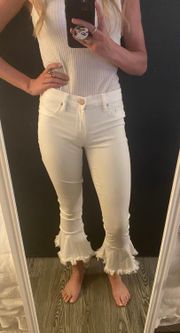 White Flare Leg BlankNYC Jeans