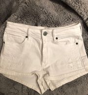 High Waisted White Shorts