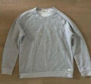 marine layer gray crew neck cotton pullover sweatshirt