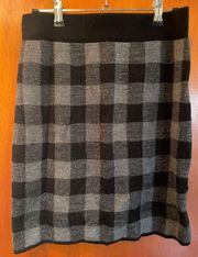 Plaid Sweater Mini Skirt