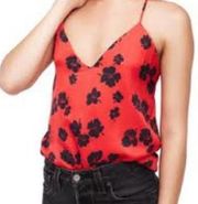 Capulet Emilia Red Floral Thin Strap Racerback Cami, NWT, Size S, MSRP $88