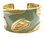 BCBGeneration Mint Enamel & Gold Cuff Bracelet