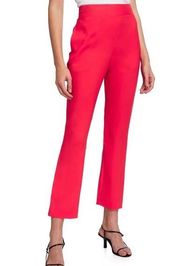 New! Milly Marcia High-Rise Satin Ankle Pants