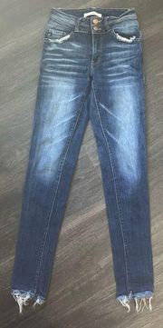 Kancan women's skinny Jeans Size 3 Blue Denim Stretch