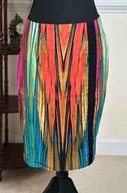 Vibrant Multicolor Pencil Skirt