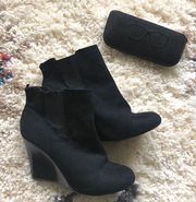 Black Wedge Booties