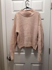 Junior Crew Neck Longsleeve Sweater In Blush Pink Lovely Large