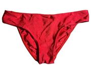 Women's Luli Fama Bikini Swimsuit Bottom Red Size Med EUC #S-672