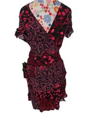 Romantic Gothic Floral Wrap Dress 