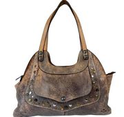 Patricia Nash Ergo Chocolate Distressed Satchel