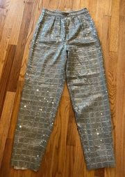 Giorgio Armani  8 silver sequin lined zip dress pants￼ Occasion Party Eras tour