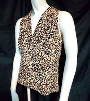 Rafaella Brown & Tan Leopard Tank Top (S)