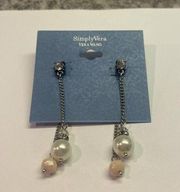 Simply Vera - Vera Wang $14.00 MSRP NWT Earrings Pierced Beaded Dangle