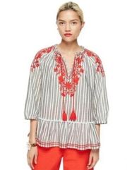 broome street boho shirt embroidered size XXS