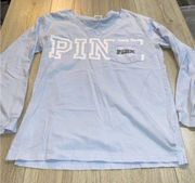 Victoria’s Secret pink blue long sleeve shirt top