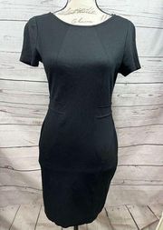 Monteau medium black fitted short sleeve dress - 2386