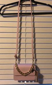 NEW Pink mini Crossbody Gold chain Purse Handbag