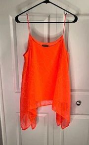 Spaghetti Strap Tank Bright Neon Orange M