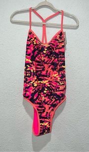 NWT Champion Signature Racer Back Reversible One Piece Swimsuit