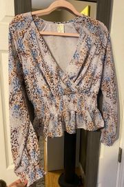 Lavender Wrap Blouse 