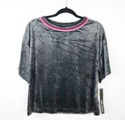 NWT room service crushed velvet tee