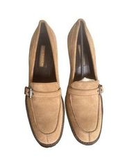 New Enzo Angiolini Vintage Taupe Suede / Heeled /Classic Preppy Pumps Size 8.5