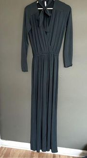 Rachel palley green tie neck jumpsuit size small