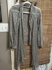 Mia joy Boho Grey One Size Cascade Waterfall Shrug  Kimono Duster Cardigan