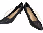 Clarks Women's Shondrah Jade Black Pointed Toe Pump Kitten Heel US 8 UK 5.5