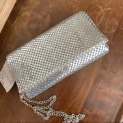 Lulu Townsend Silver Metal Mesh Purse Clutch