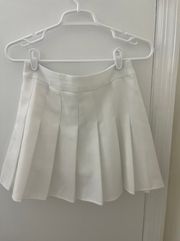 White Pleated Skirt