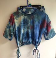 Tye-Dye Shorts And Crop Tee Set