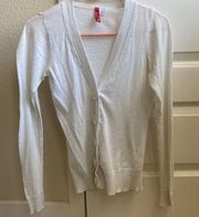 H&M white cardigan sweater