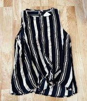 NEW Staccato Striped Tie Tank Top Blouse Women’s Small