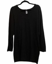 Go Couture Black Long Sleeve Sweater Dress