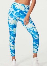 Blue Tie Dye Leggings 7/8 length Size Small