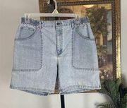 Original Jeans Women Size 18 WM Denim Blue Shorts Made in USA Light Wash