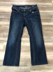 Classic Melissa McCarthy Size 14 Bootcut jeans, waist measurement is 17, length inseam is 25