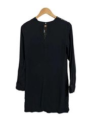 A.L.C. Women's Night Out Crochet Yoke Black Cocktail Dress Size 4 NWT