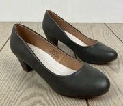 Journee Collection Women's Luum Pumps Heels 6.5 Grey Vegan Leather $50