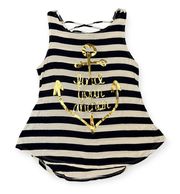 Navy Blue and White Stripes Find Your Anchor Tank Top