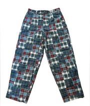 ORVIS Madras Plaid Patchwork Pants Women’s Fully Lined Cotton Size 12