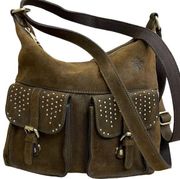 Patricia Nash hobo suede Leather Suede Handbag Purse - NICE EUC.