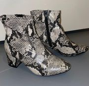 Time & Tru Snakeskin Booties