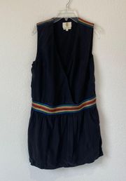 Black Dress with Rainbow Piping Detail