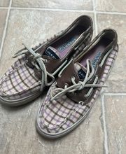 Sperry Top-Sliders Size 6 Plaid