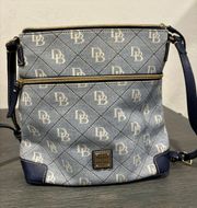 Dooney Bourke women’s monogram over the shoulder light blue bag